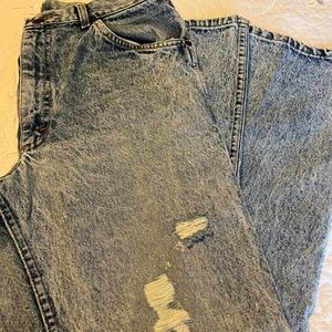 Vintage Lee Jeans, Acid Washed, Slightly Distressed, 34X30